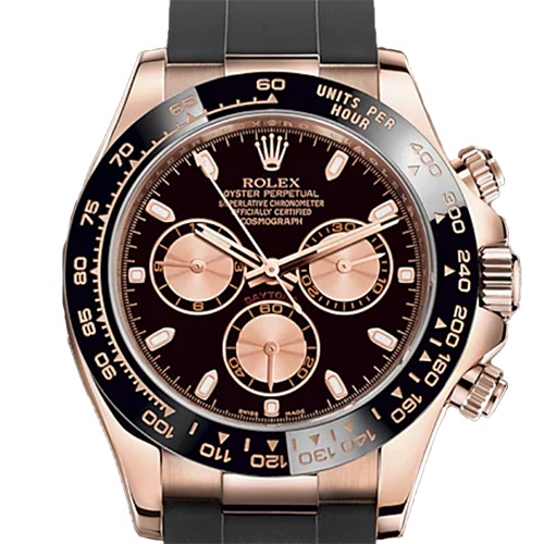 ロレックス デイトナ 116515LN ブラックラバーベルト ブラック&ピンク