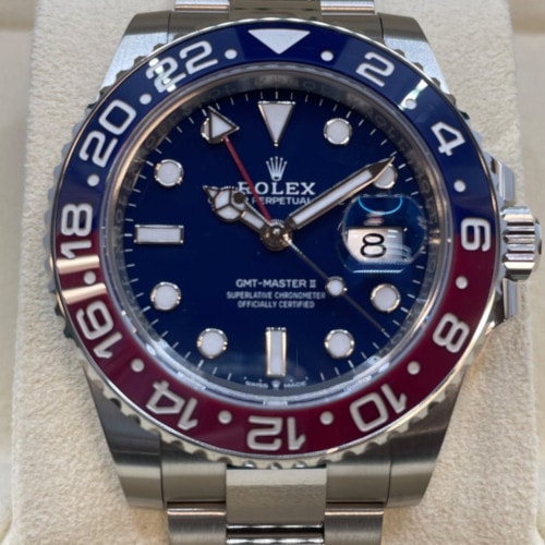 GMTޥII 126719BLRO ֥쥹å ߥåɥʥȥ֥롼 ۥ磻ȥ 40mm