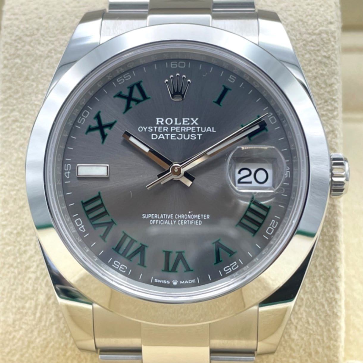 ロレックス デイトジャスト 126300 スレートローマ 41mm オイスター