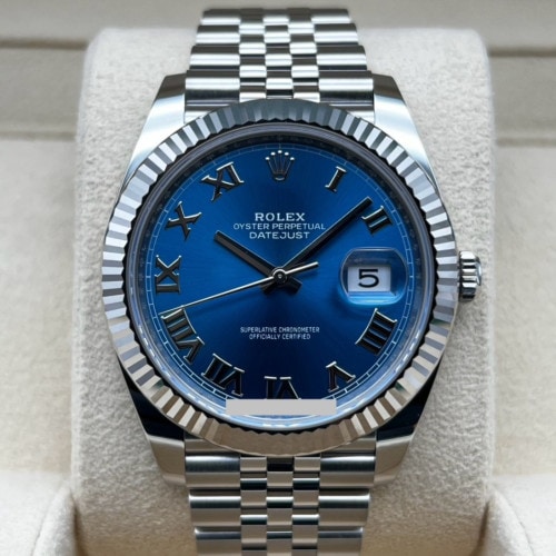 ��7/4 14���ޤǤθ����ò����ۥ���å��� �ǥ��ȥ��㥹�� 126334 ���������֥롼 ����ӥ꡼�֥쥹 41mm