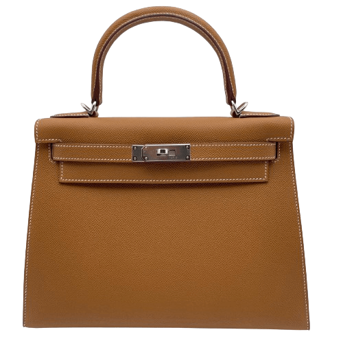 チョコ①エルメス　ケリー28 ゴールド金具　ローズドラジェ　本体 HERMES(エルメス)/ケリー28（内縫い）/ヴォー・スイフト×ローズ