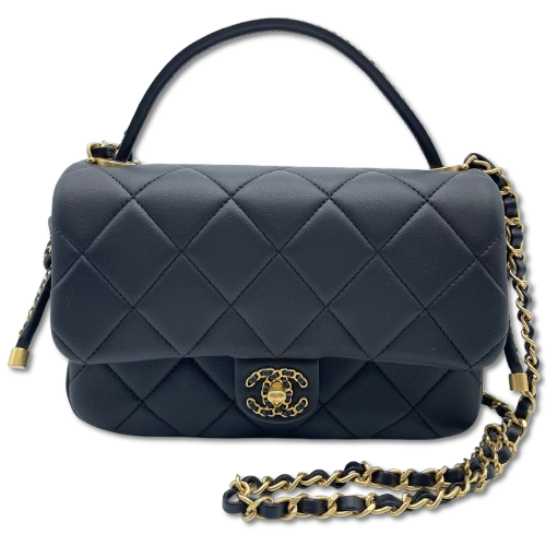 新品同様★シャネル マトラッセ トップハンドル チェーンショルダーバッグ 正規品 CHANEL 2WAY ミニ チェーン ショルダーバッグ トップハンドル