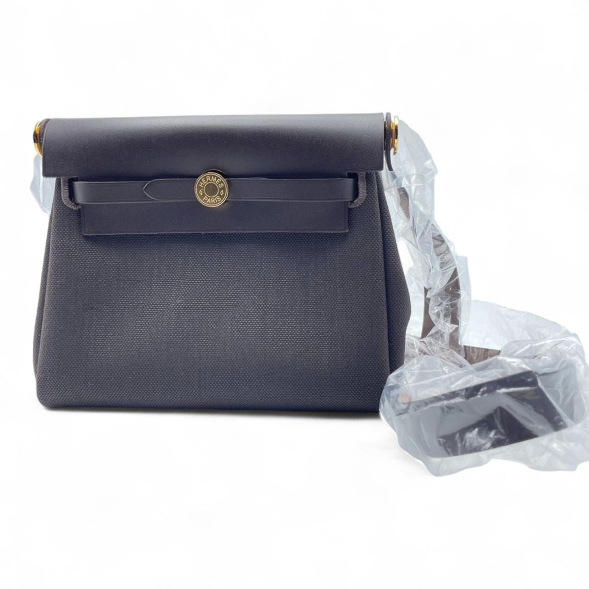 エルメス エールバッグ ジップ ミニ 20 エベンヌ トワルミリタリー