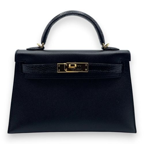 エルメス ミニケリー ノワール ボックスカーフ シルバー金具 W刻印