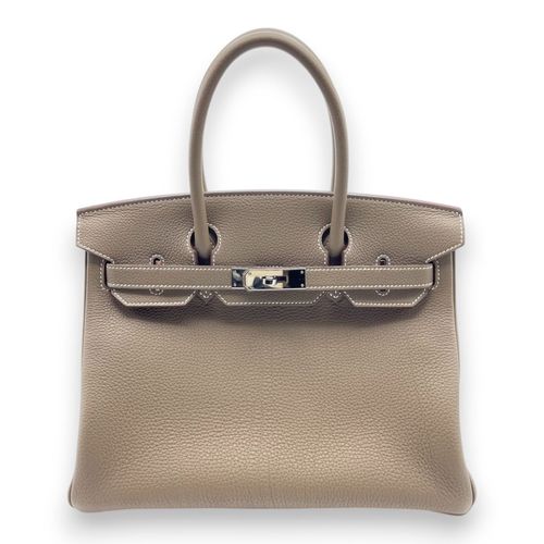 エルメス バーキン 30 ブルーアトール トリヨンクレマンス シルバー