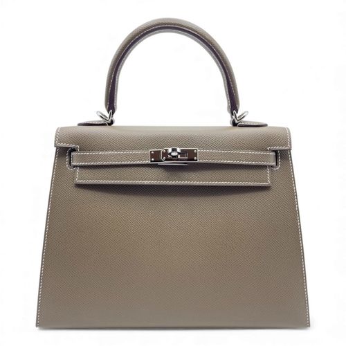 エルメス ケリー25 ノワール トゴ シルバー金具 B刻印 ｜ 商品状態