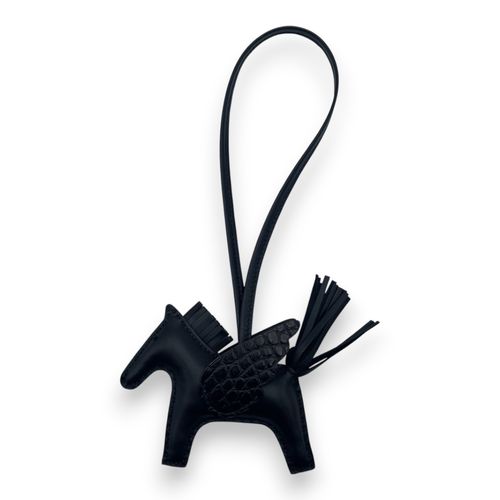 エルメス ロデオチャーム ロベオロック PM ノワール シルバー金具 K