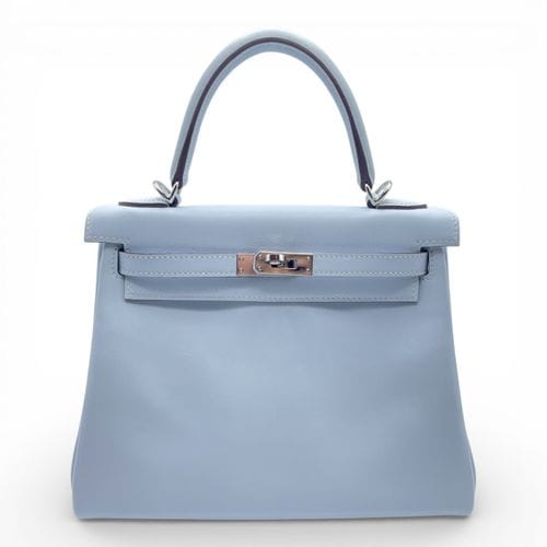 エルメス ケリー 25 ニューホワイト スイフト ゴールド金具 W刻印