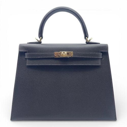 エルメス ケリー25 ノワール トゴ シルバー金具 B刻印 ｜ 商品状態