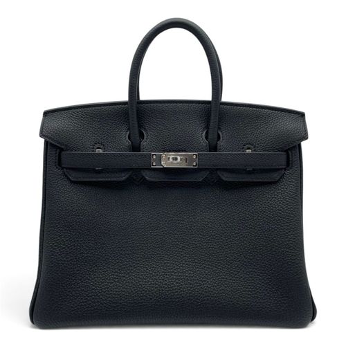Hermès Birkin 25 Black Togo Palladium Hardware