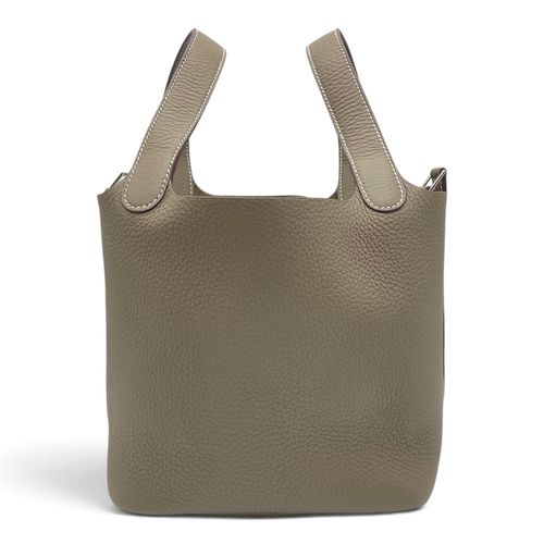 エルメス ピコタンロック PM チャイ/ローズ スイフト シルバー金具 U
