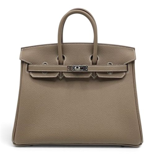 Hermès Birkin 25 Etoupe Togo Palladium Hardware