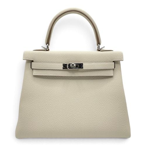 Hermès Kelly 25 Craie Togo Palladium Hardware