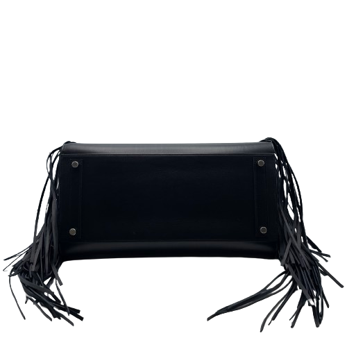 中古 エルメス HERMES レディース ハンドバッグ ブラック ヴァッシュ  