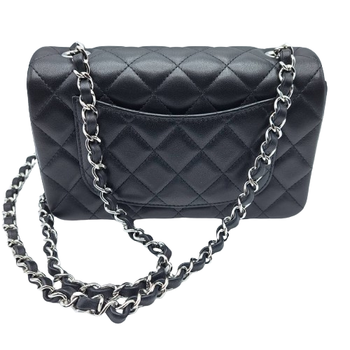 シャネル マトラッセ アイコン ブラック ラムスキン シルバー金具