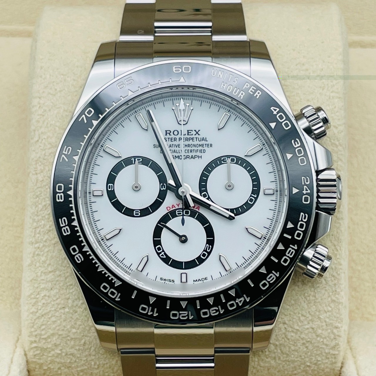 ����å��� �ǥ��ȥ� 126500LN  �ۥ磻�� 40mm ���ƥ�쥹�������� �����������֥쥹
