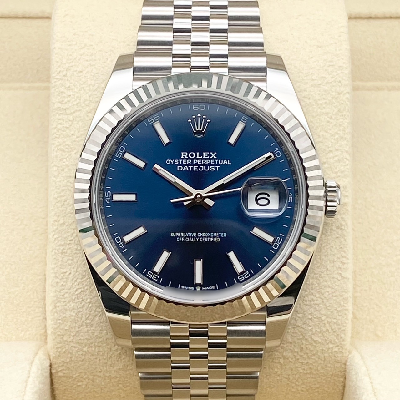 �ںǽ��ե����ʥ�ץ饤���ۥ���å��� �ǥ��ȥ��㥹�� 126334 �֥饤�ȥ֥롼 41mm