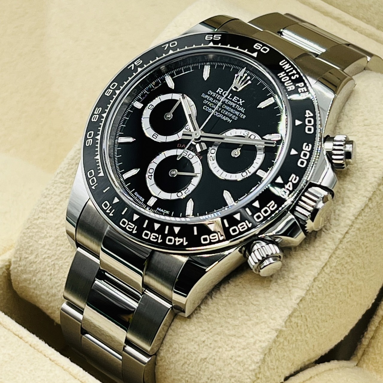 ��2023ǯ����ۥ���å��� �ǥ��ȥ� 126500LN  �֥�å� 40mm ���ƥ�쥹�������� �����������֥쥹