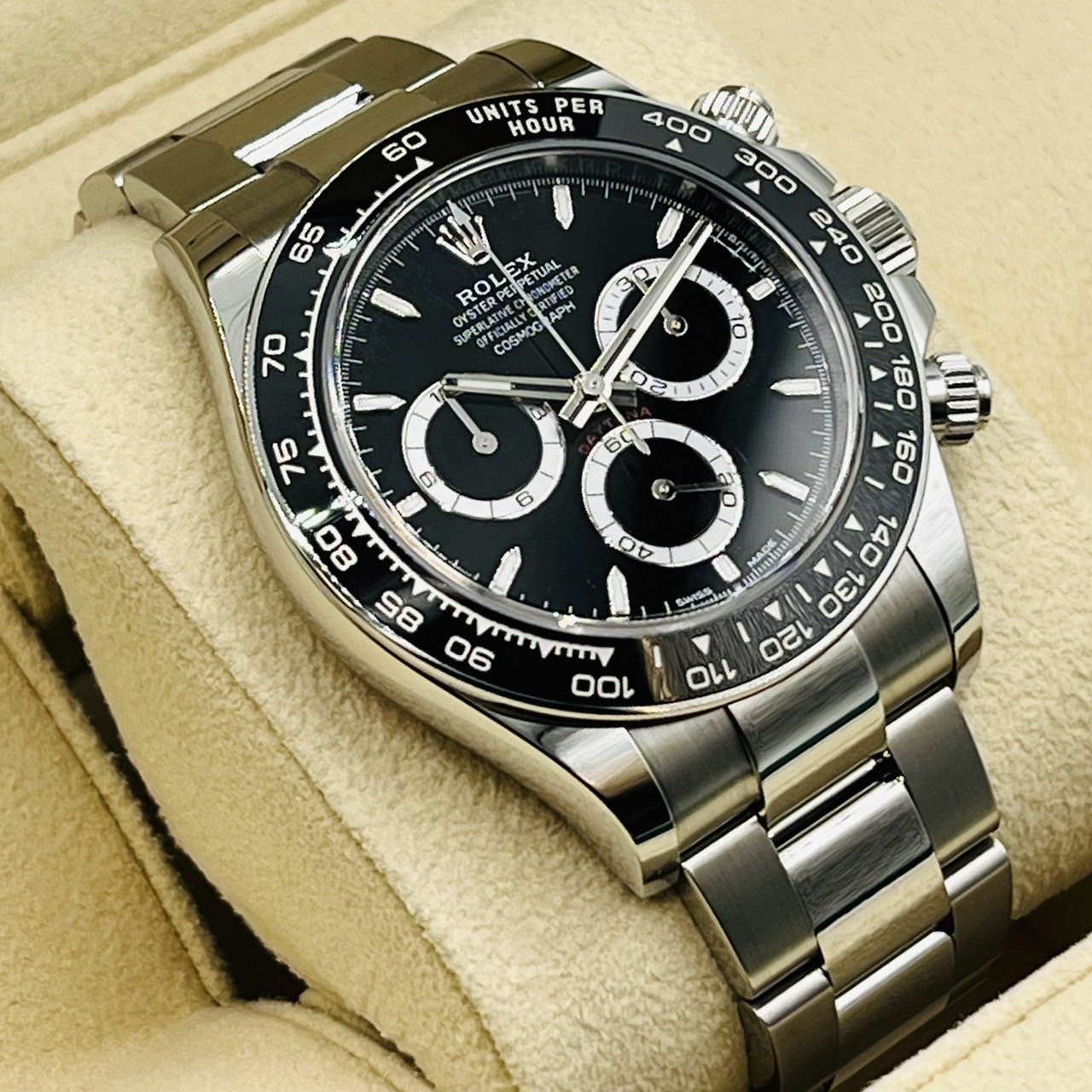 ��2023ǯ����ۥ���å��� �ǥ��ȥ� 126500LN  �֥�å� 40mm ���ƥ�쥹�������� �����������֥쥹