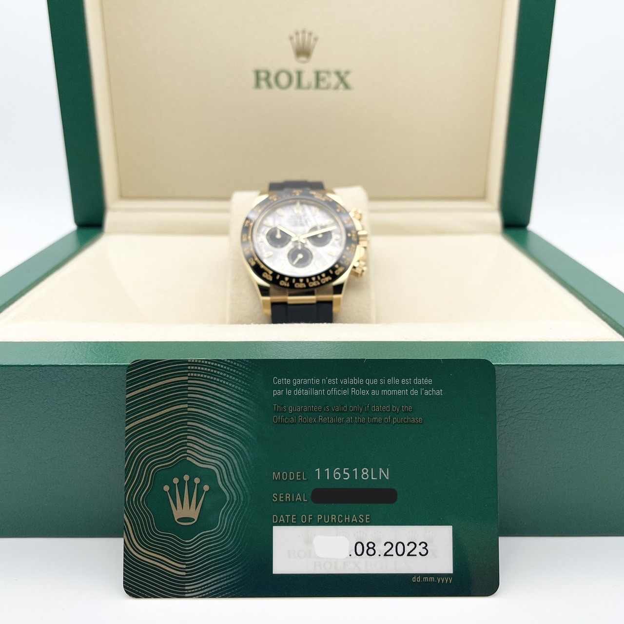 ��9��25�������ò������ۥ���å��� �ǥ��ȥ� 116518LN ��ƥ��饤�ȡ��֥�å� �֥�å���С��٥�� 40mm