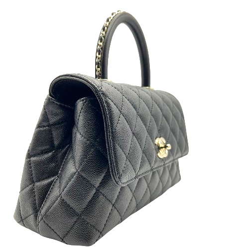 ⭐︎値下げ交渉可⭐︎大特価！CHANELキャビアスキン/ココシャネル シャネル ココハンドル 24 XS ブラック キャビアスキン チェーン