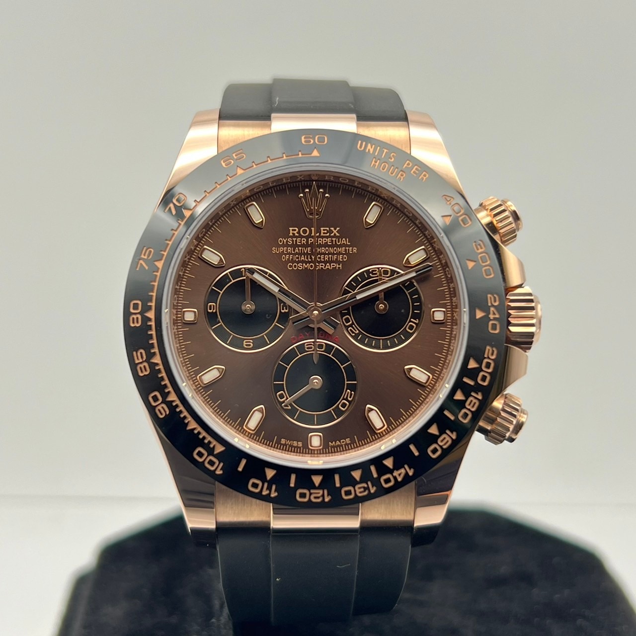 ロレックス デイトナ 116515LN ブラックラバーベルト チョコレート