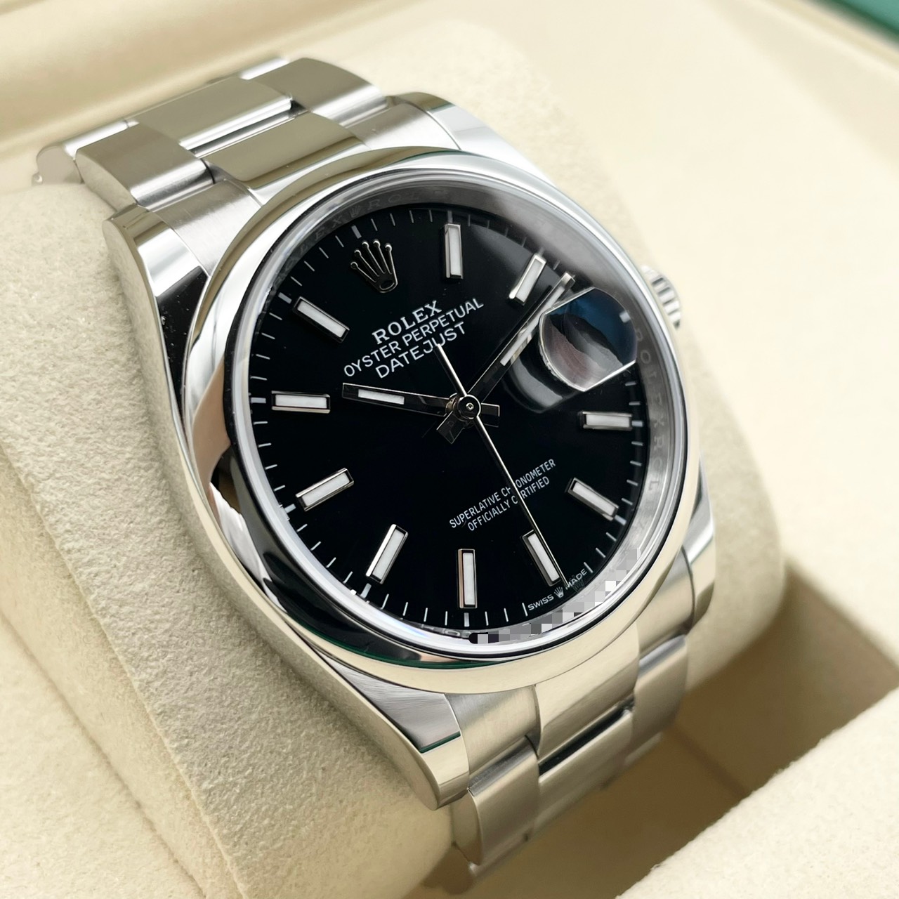 ���ݾڽ�����2026ǯ4��ۥ���å��� �ǥ��ȥ��㥹�� 126200 �֥�å� �����������֥쥹 36mm