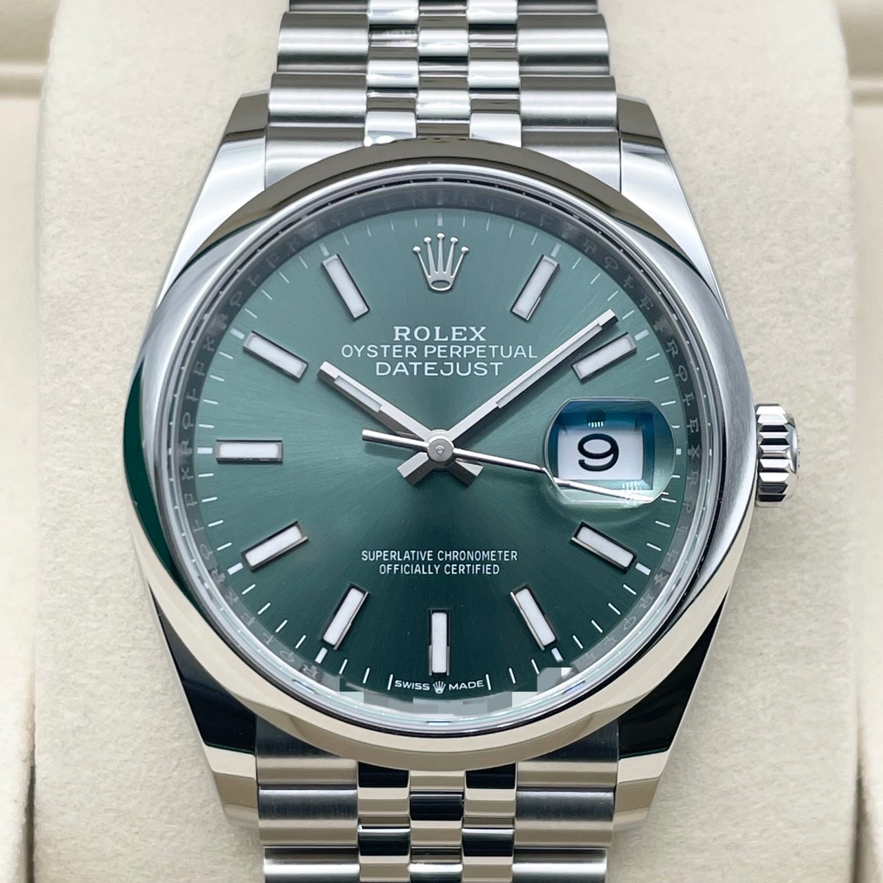 2025年8月ギャラ！】ロレックス デイトジャスト 126200 ミントグリーン