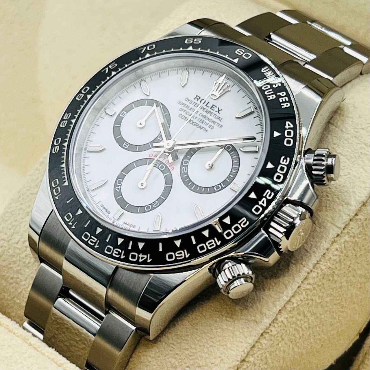 ��2023ǯ����ۥ���å��� �ǥ��ȥ� 126500LN  �ۥ磻�� 40mm ���ƥ�쥹�������� �����������֥쥹