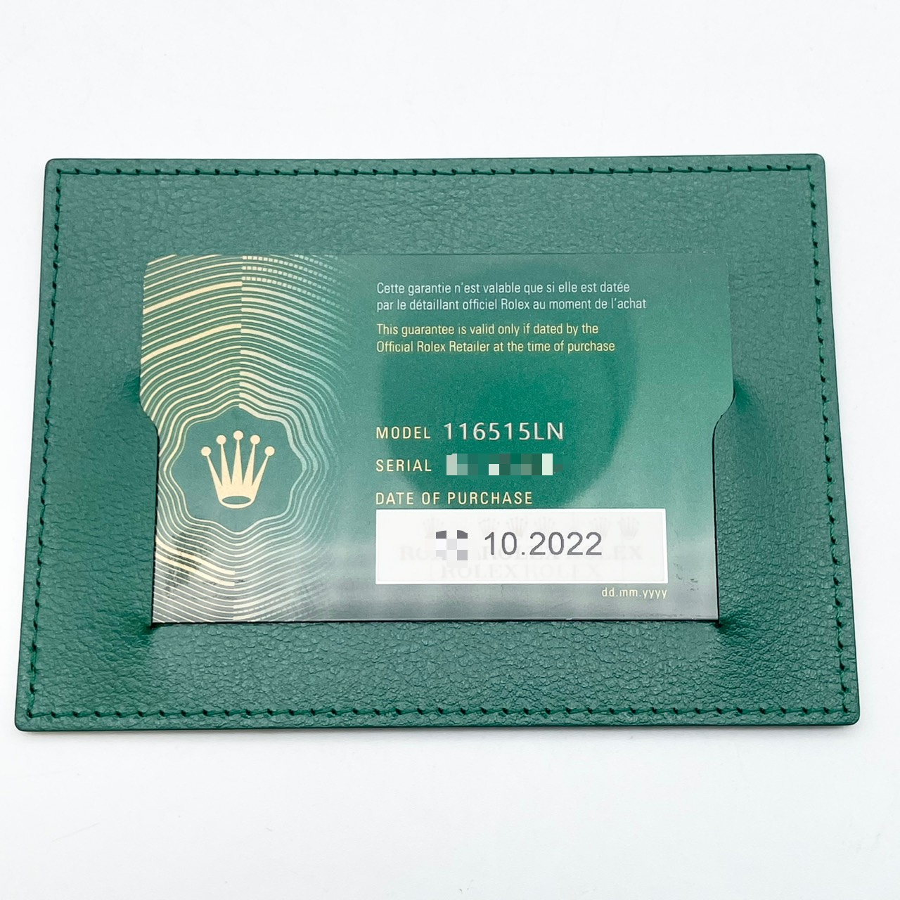 �ڿ��������°���ۥ���å��� �ǥ��ȥ� 116515LN ���祳�졼�ȡ��֥�å� ���С�������������� �����������ե�å��� 40mm