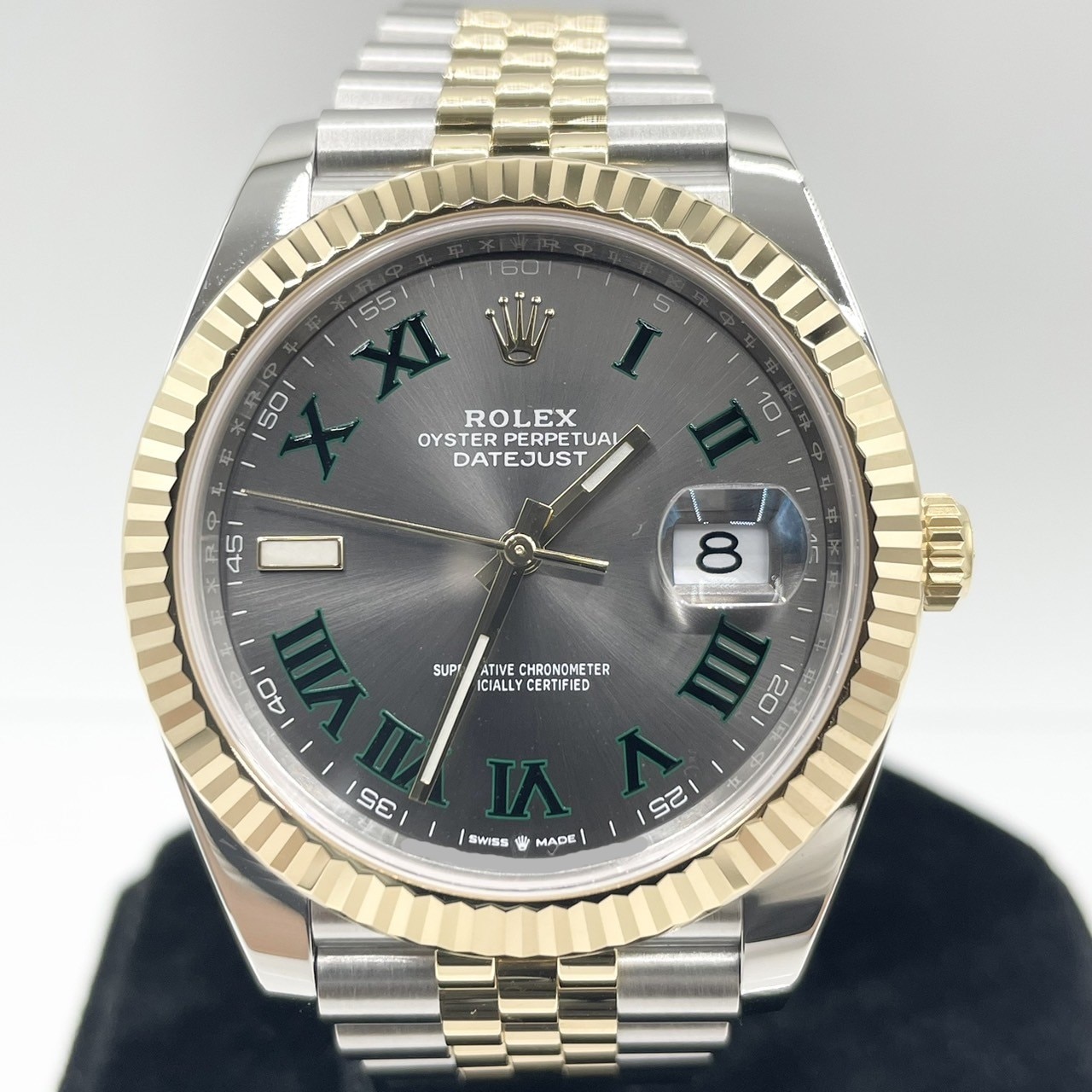 鈴木 ロレックス デイトジャスト 126333 スレート/グリーンローマ