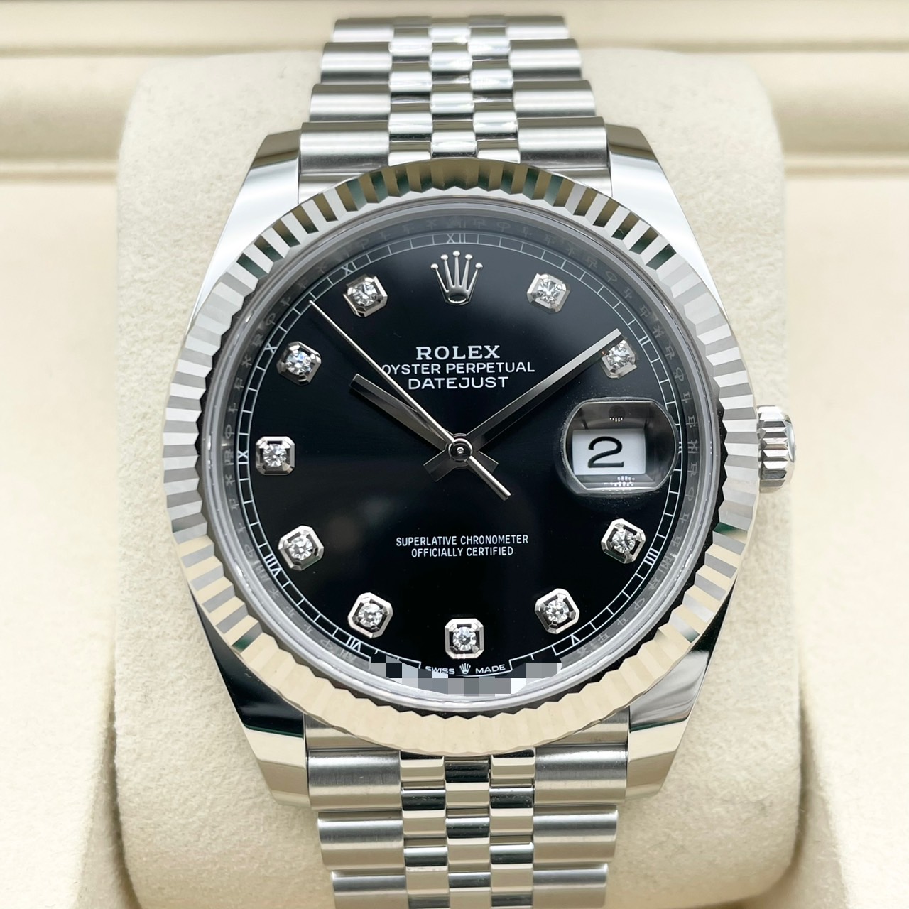 ����å��� �ǥ��ȥ��㥹�� 126334G �֥�å� ����ӥ꡼�֥쥹��å� 41mm