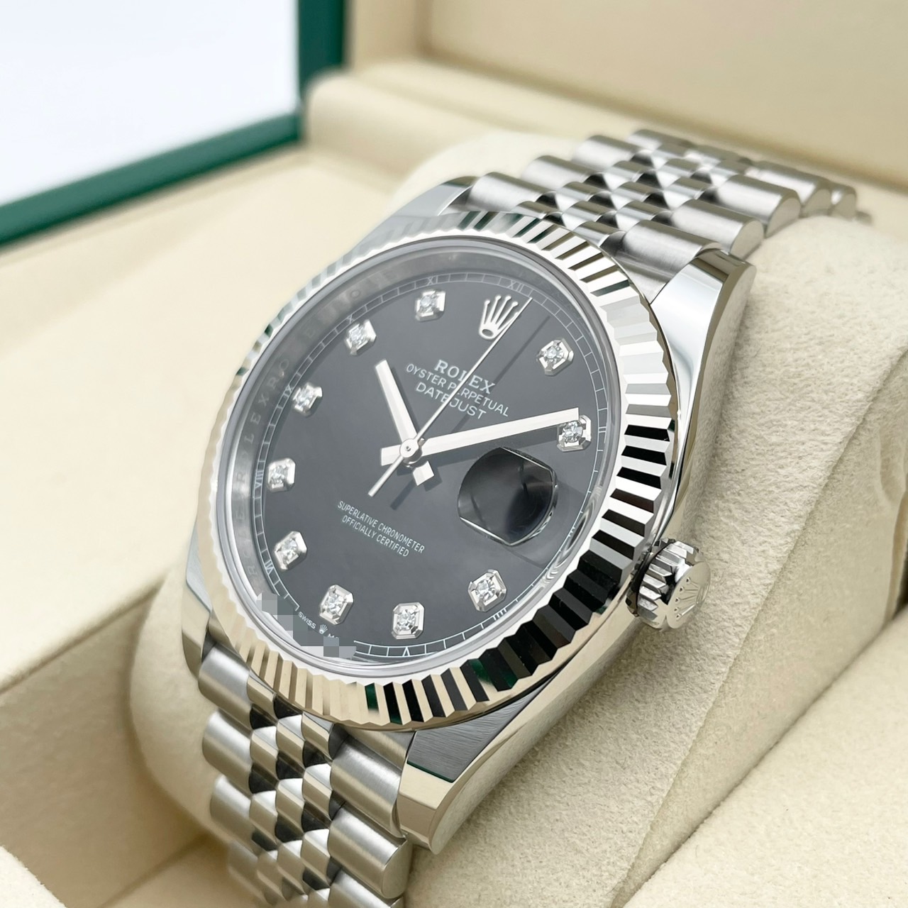 ����å��� �ǥ��ȥ��㥹�� 126334G �֥�å� ����ӥ꡼�֥쥹��å� 41mm