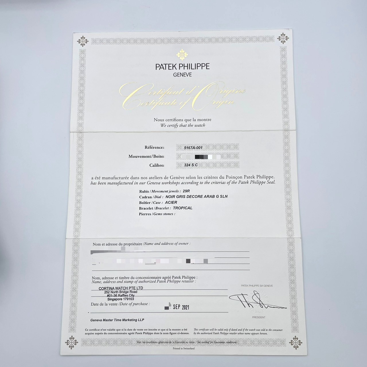 �ѥƥå��ե���å� �������Ρ��� 5167A-001 ���ƥ�쥹�������� �֥�å� 40.8mm