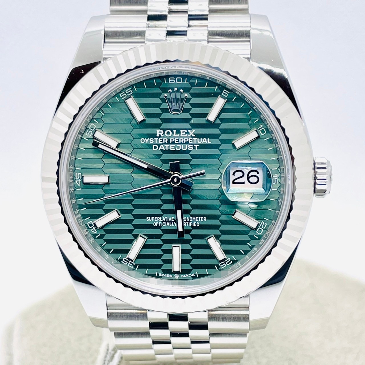 ロレックス デイトジャスト 126334 ミントグリーンフルーテッド