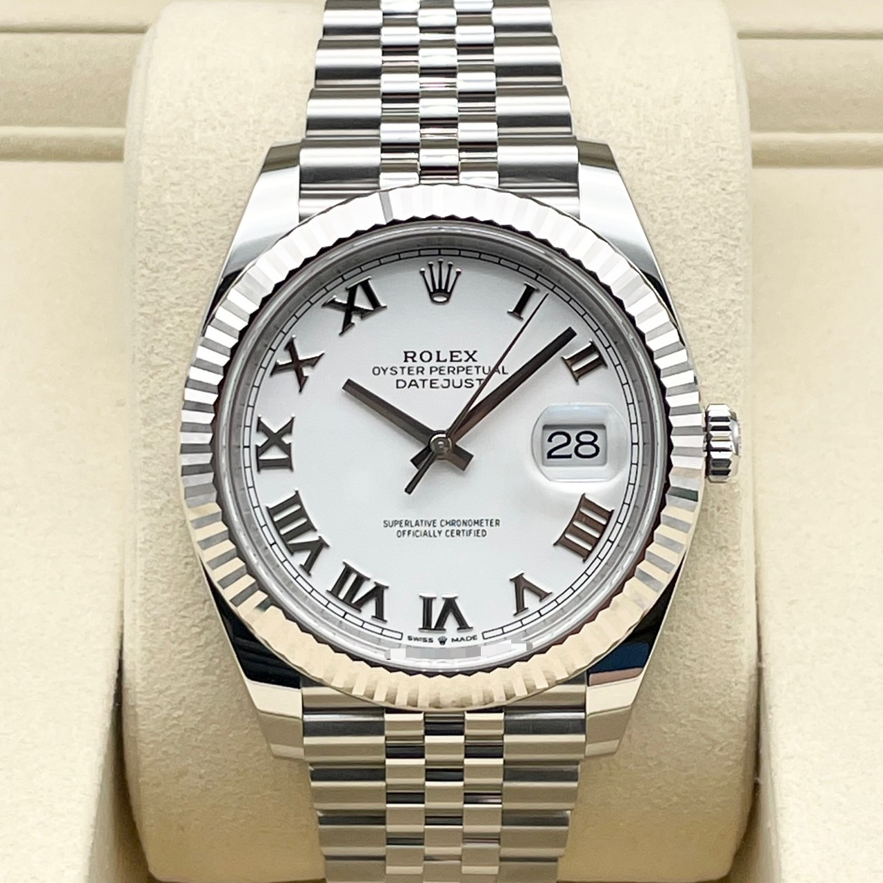 ����å��� �ǥ��ȥ��㥹�� 126334 �ۥ磻�ȥ����� ����ӥ꡼�֥쥹 41mm