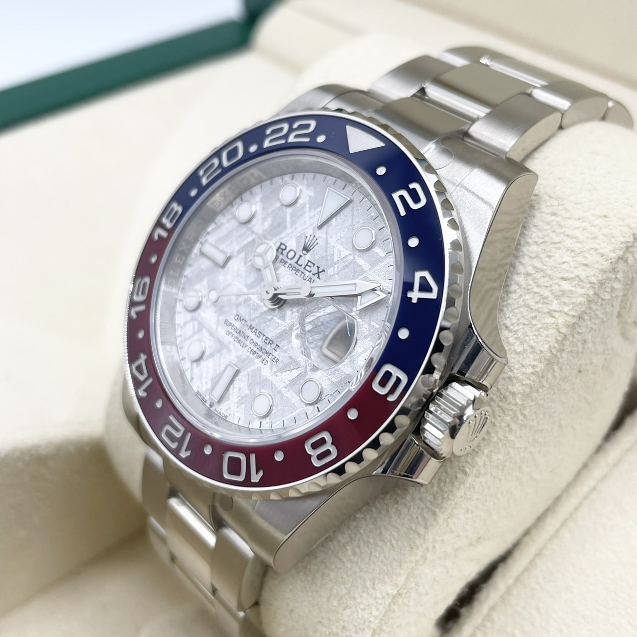 ���ݸ�����դ��ۥ���å��� GMT�ޥ�����II 126719BLRO �����������֥쥹��å� ��ƥ��饤�ȡ��ۥ磻�ȥ������ 40mm