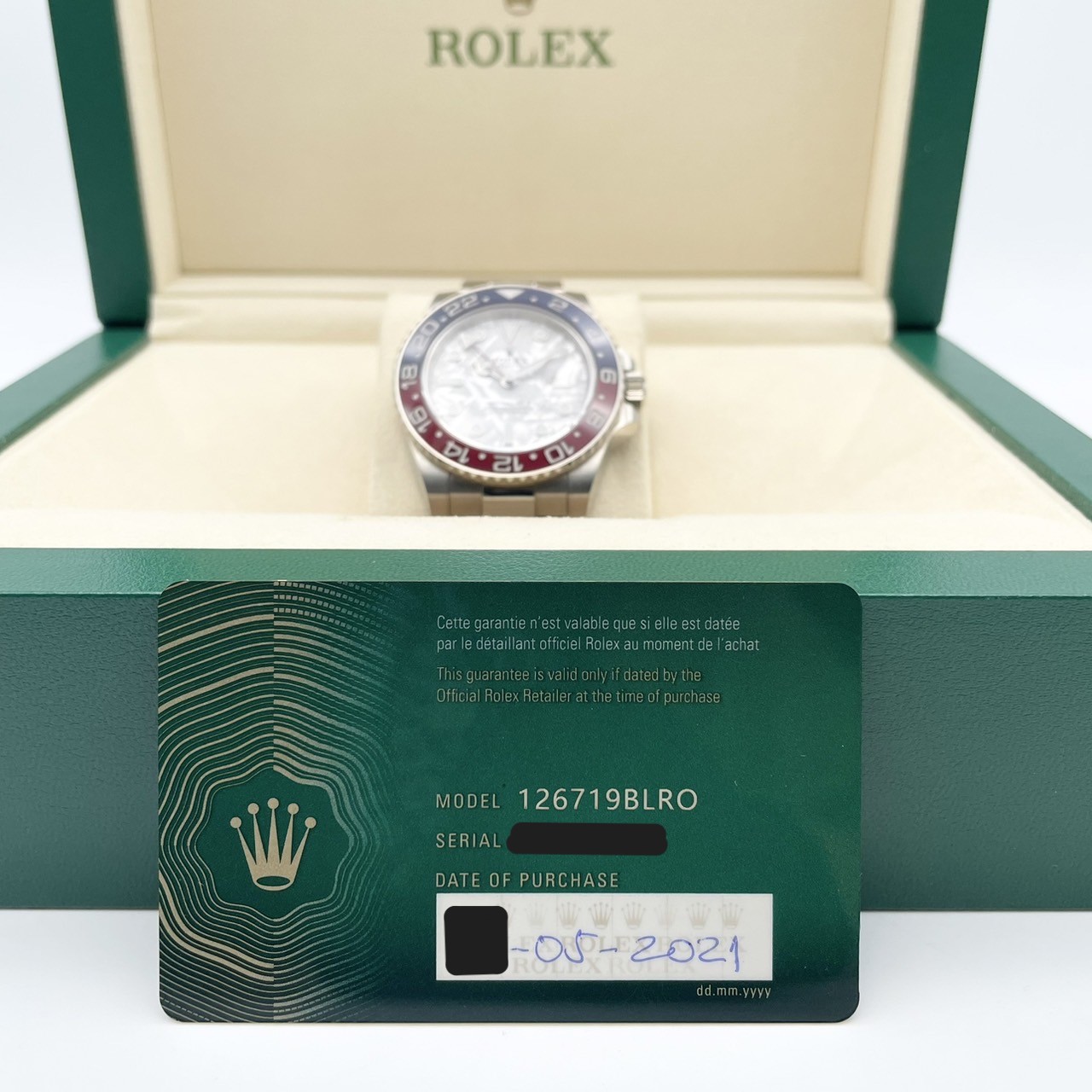����å��� GMT�ޥ�����II 126719BLRO ��ƥ��饤�� �ۥ磻�ȥ������ 40mm