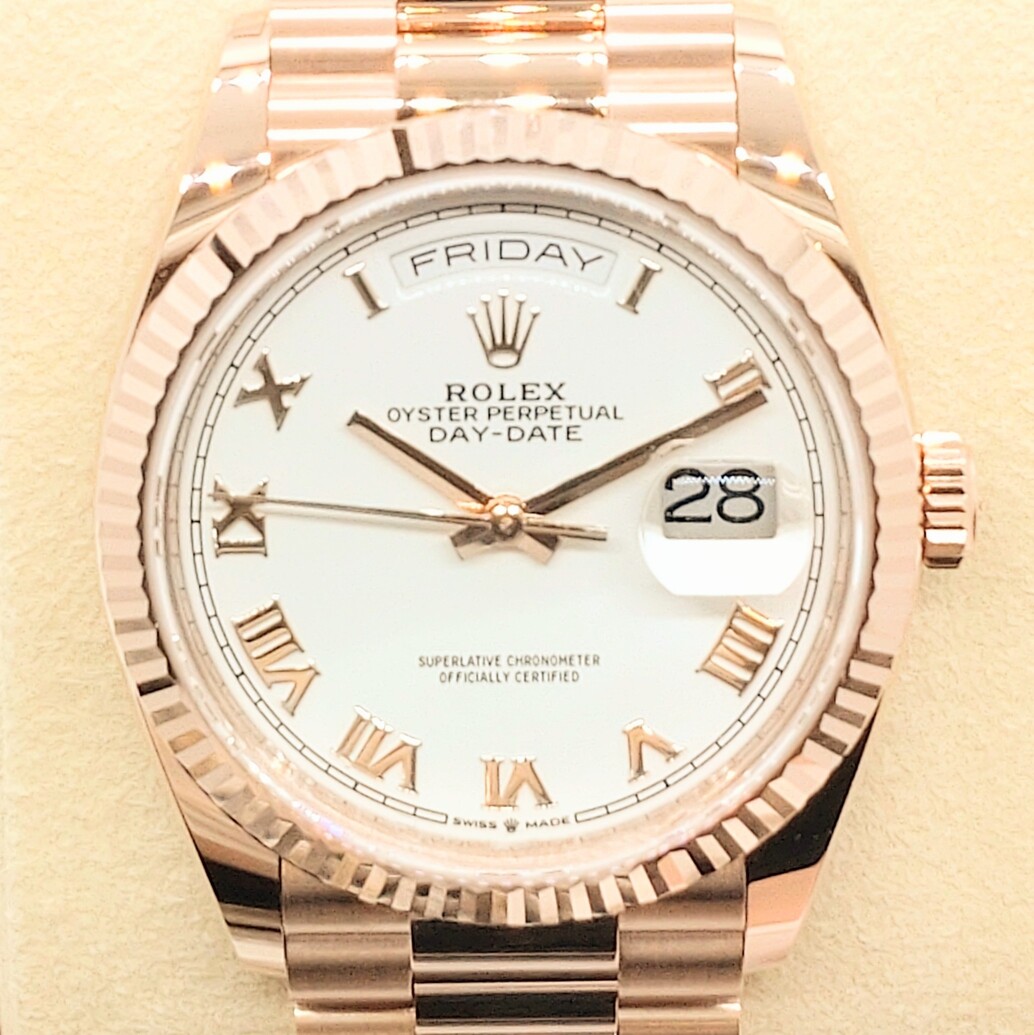 ロレックス デイデイト 128235 エバーローズゴールド ホワイト