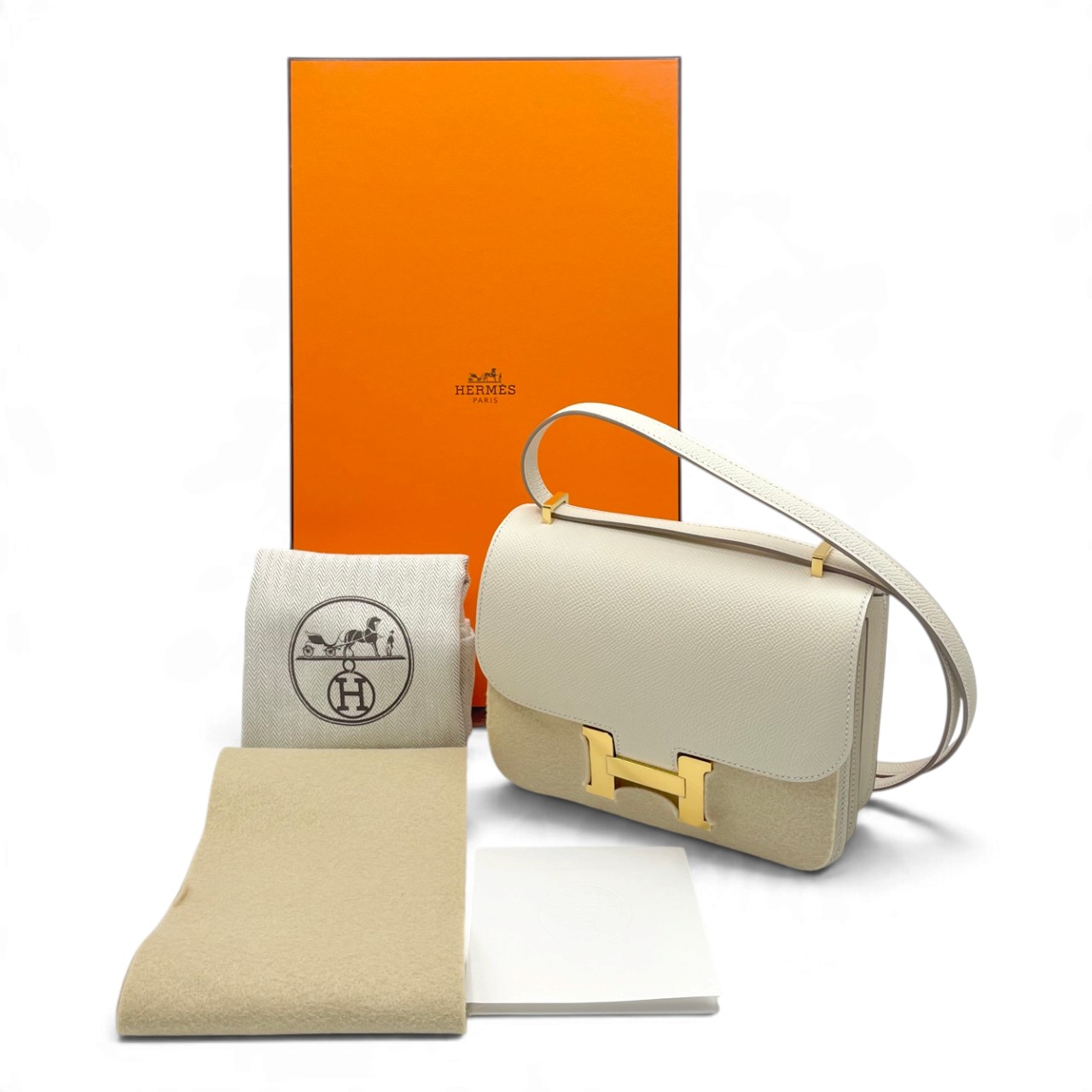 Hermes Constance Mini 18 Craie Epsom Gold Hardware G Stamp Condition Brand New Premier Value Shop