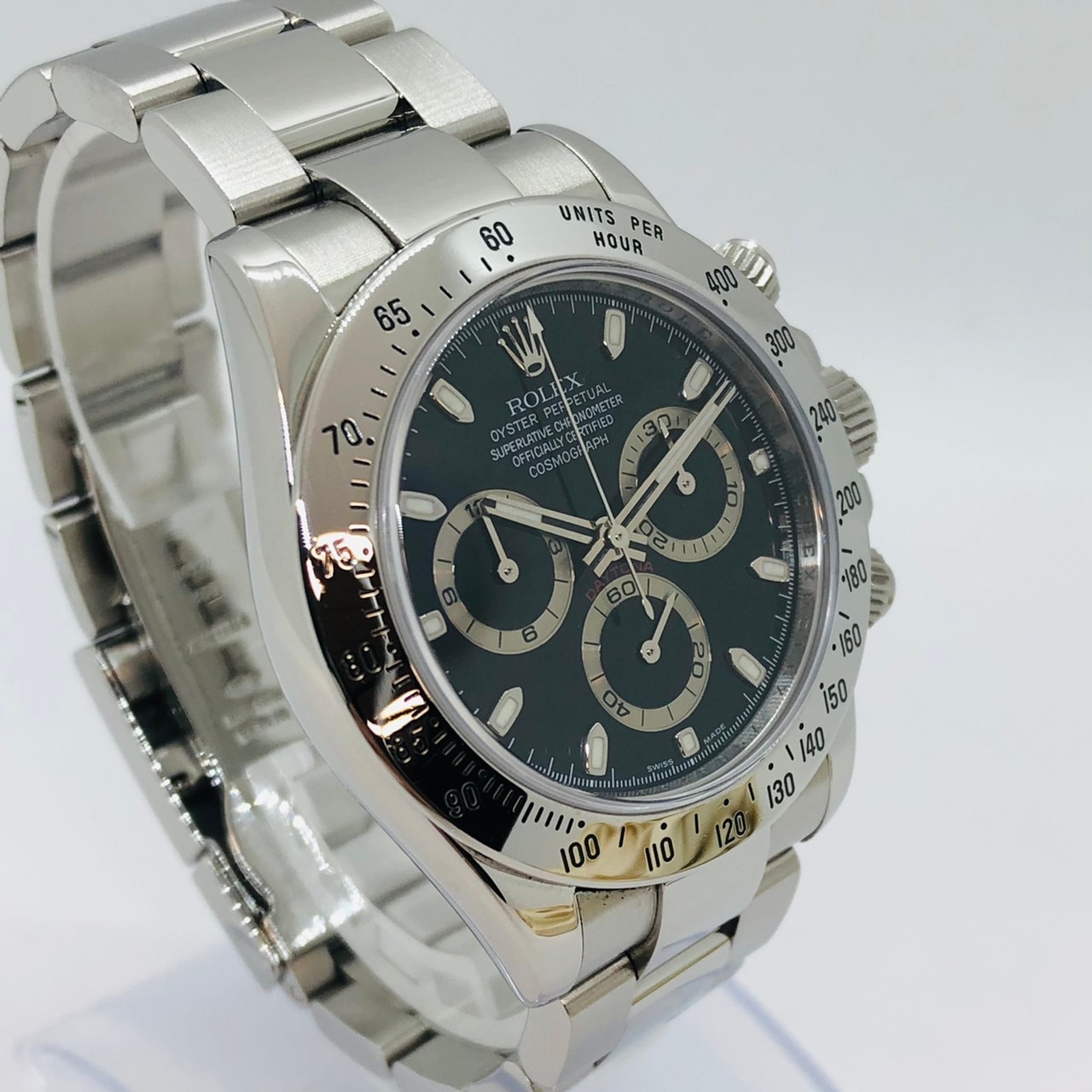 みみ❀　0527 Rolex Daytona Chronograph Steel Rainbow Diamond 40mm Watch P