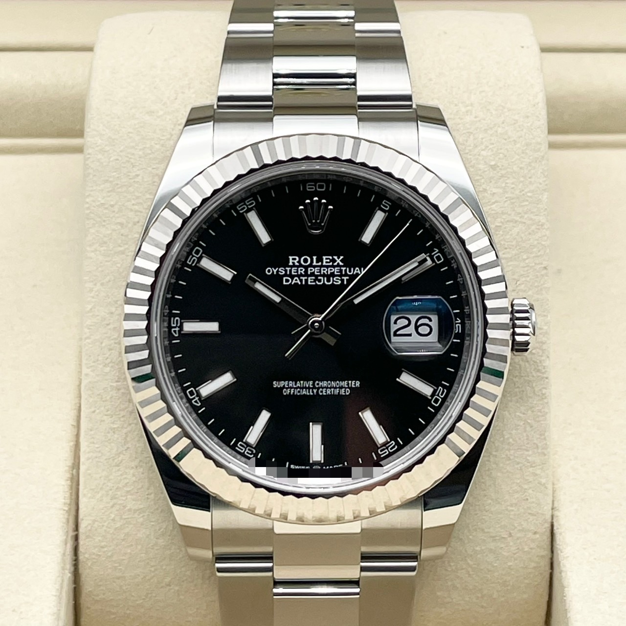 ������ڤ��ò��ۥ���å��� �ǥ��ȥ��㥹�� 126334 �֥�å� �����������֥쥹��å� 41mm