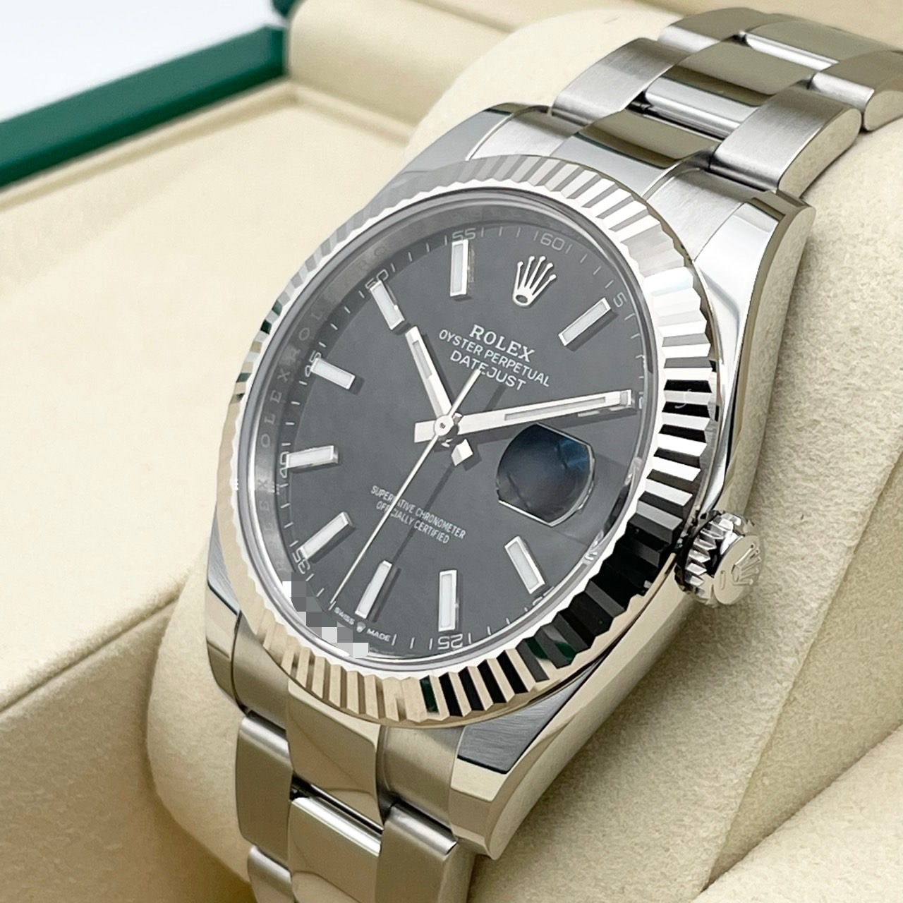 ������ڤ��ò��ۥ���å��� �ǥ��ȥ��㥹�� 126334 �֥�å� �����������֥쥹��å� 41mm