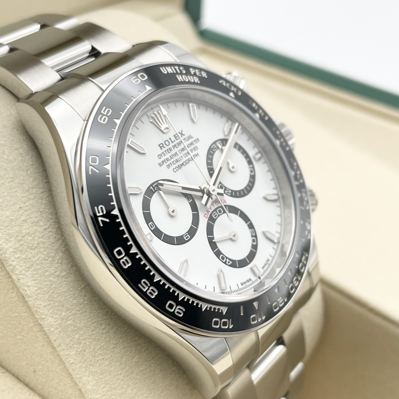 ��25ǯ8���顪�ۥ���å��� �ǥ��ȥ� 126500LN  �ۥ磻�� ���ƥ�쥹�������� �����������֥쥹 40mm