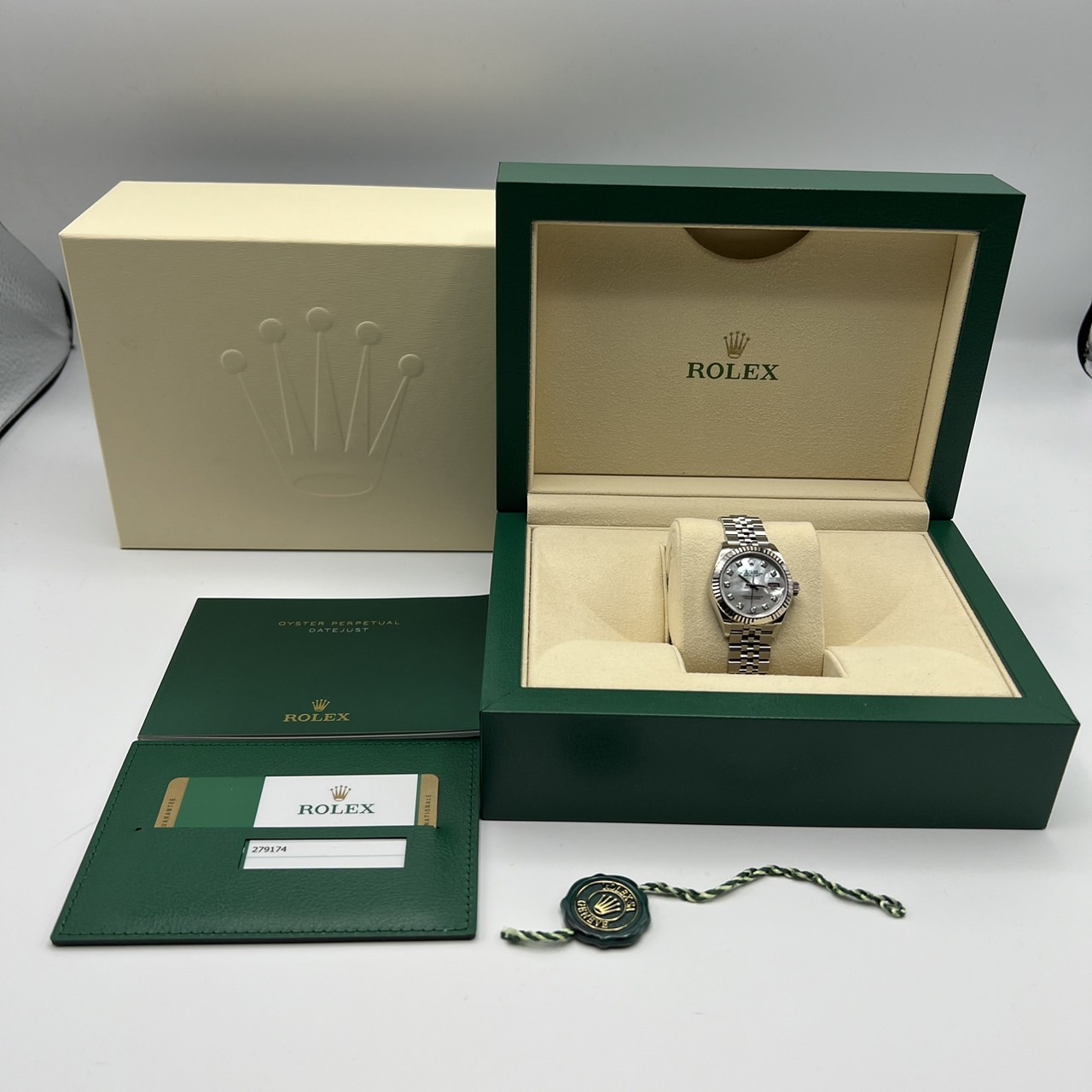 切手28 ロレックス レディ デイトジャスト ホワイトロレゾール