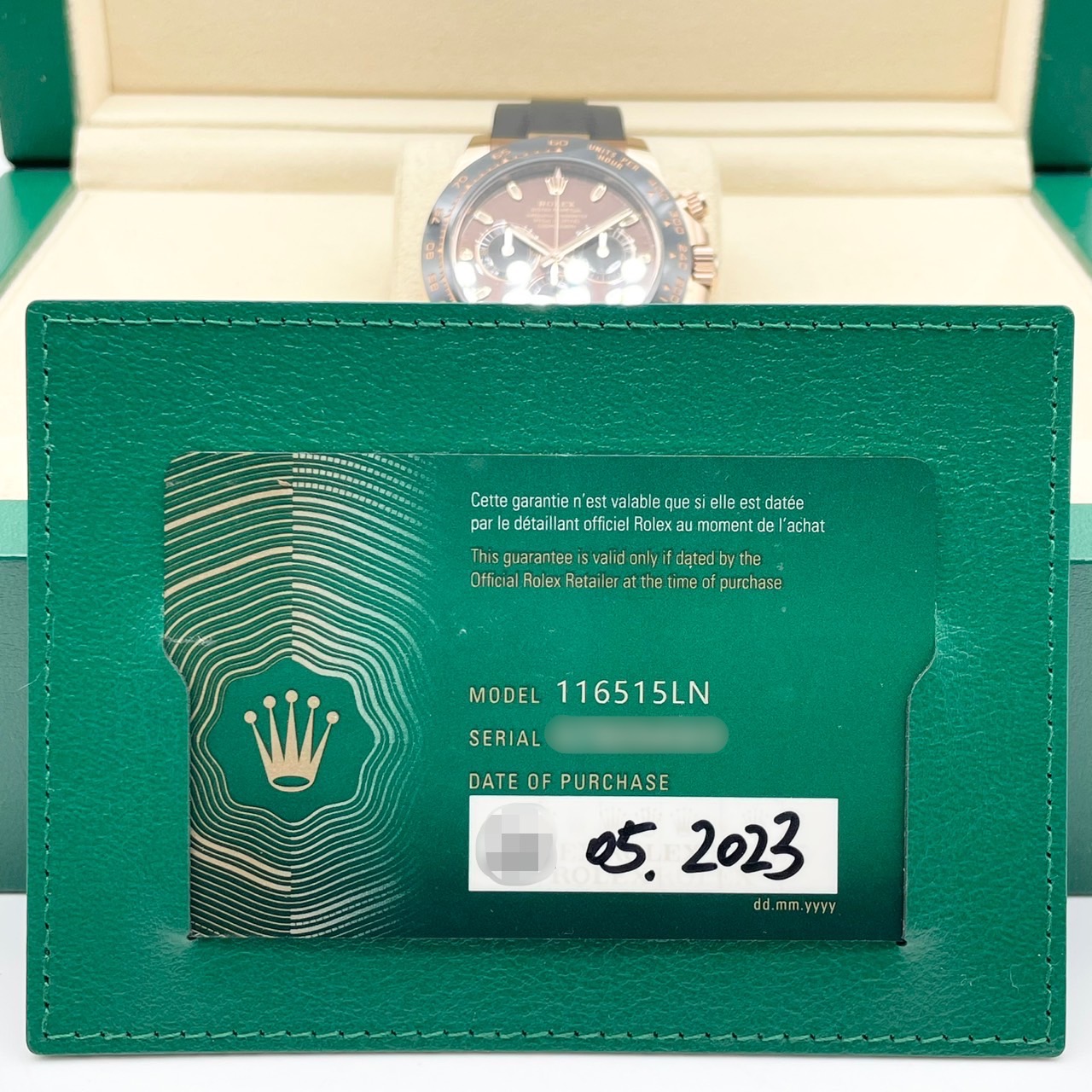 ����å��� �ǥ��ȥ� 116515LN  �֥�å���С��٥�� ���祳�졼�ȡ��֥�å� 40mm