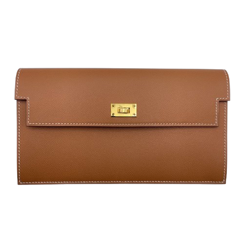 【激レア】HERMES長財布 Kelly(ケリー)ゴールド エルメス(Hermes) ケリー(Kelly) 中古 財布 | 通販・人気