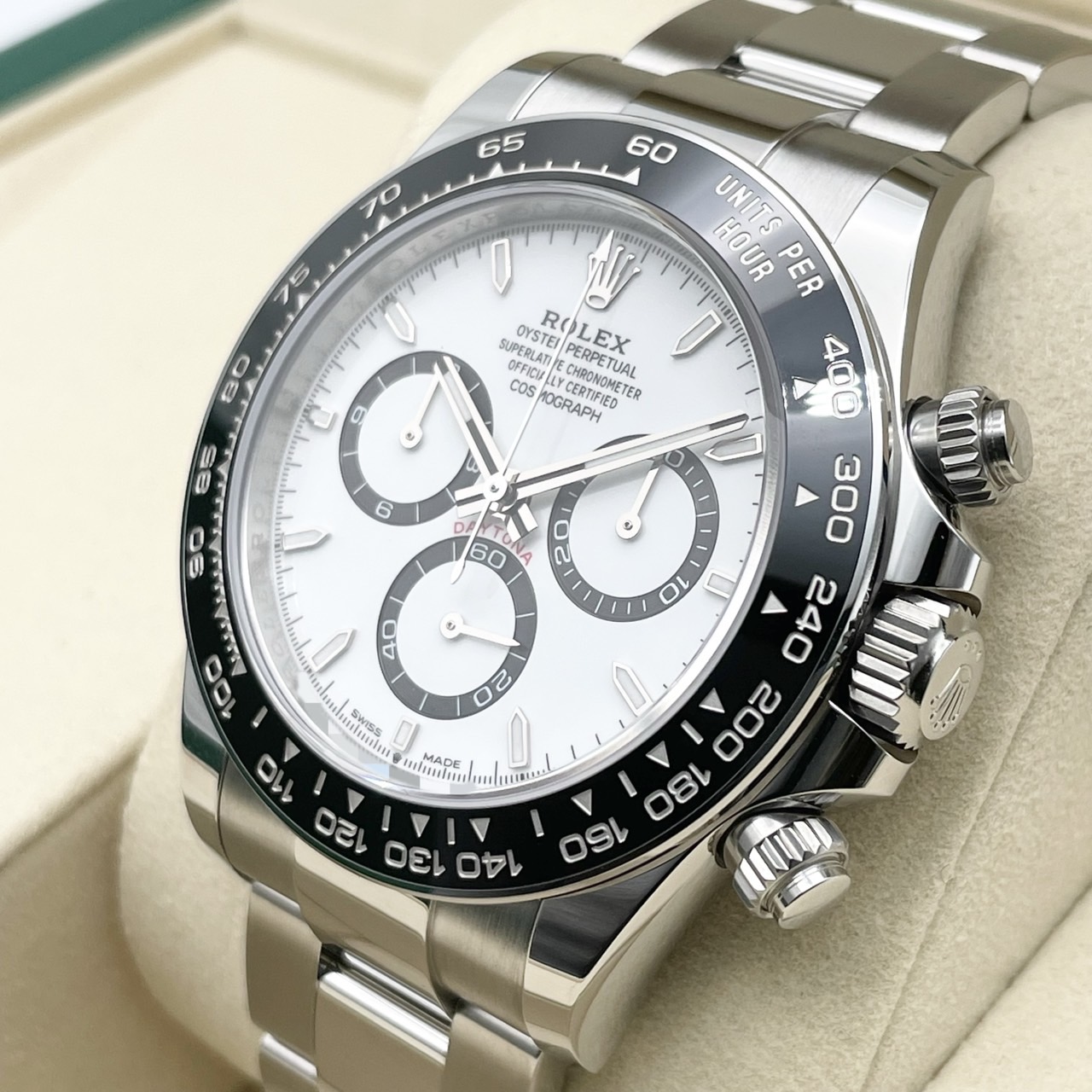 ��25ǯ8���顪�ۥ���å��� �ǥ��ȥ� 126500LN  �ۥ磻�� ���ƥ�쥹�������� �����������֥쥹 40mm
