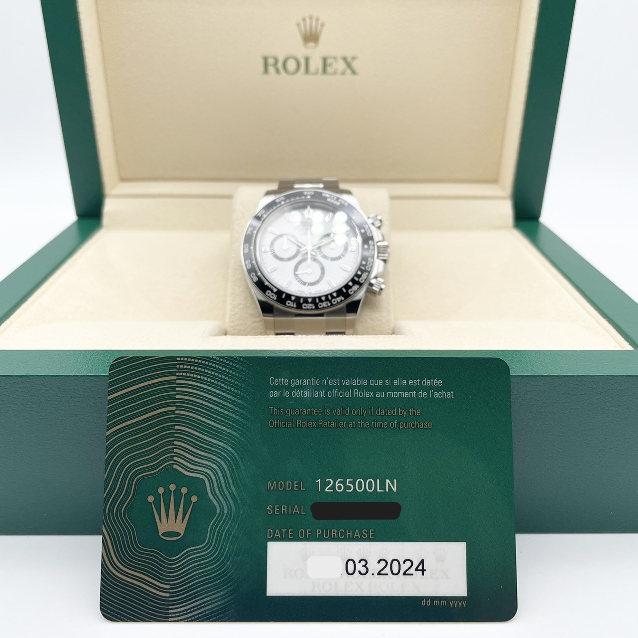 ����å��� �ǥ��ȥ� 126500LN  �ۥ磻�� 40mm ���ƥ�쥹�������� �����������֥쥹