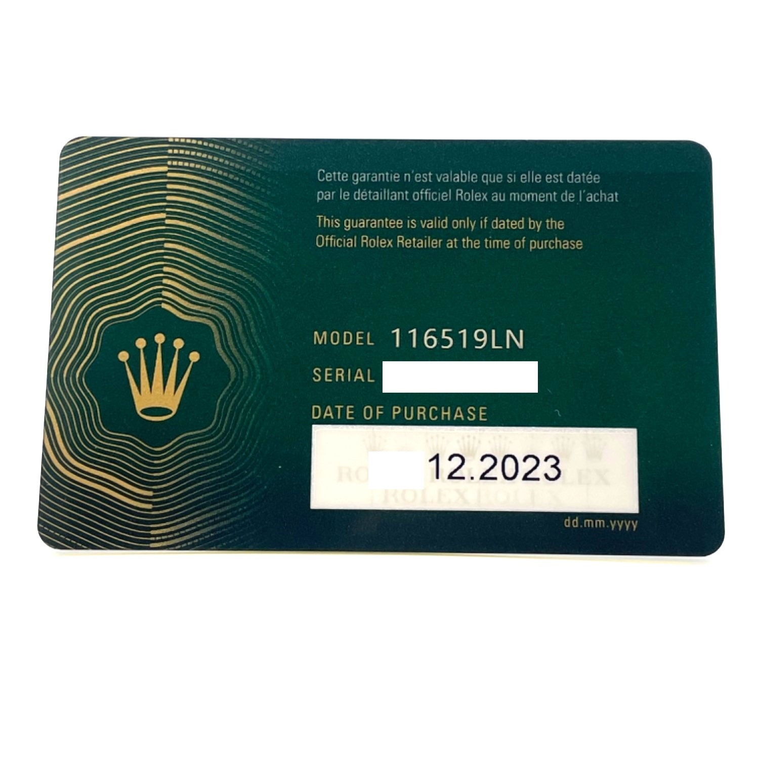 ����å��� �ǥ��ȥ� 116519LN ��ƥ��饤�� 40mm �ۥ磻�ȥ������